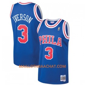 Maillot NBA Philadelphia 76ers Allen Iverson 3 Hardwood Classics Bleu Swingman - Homme